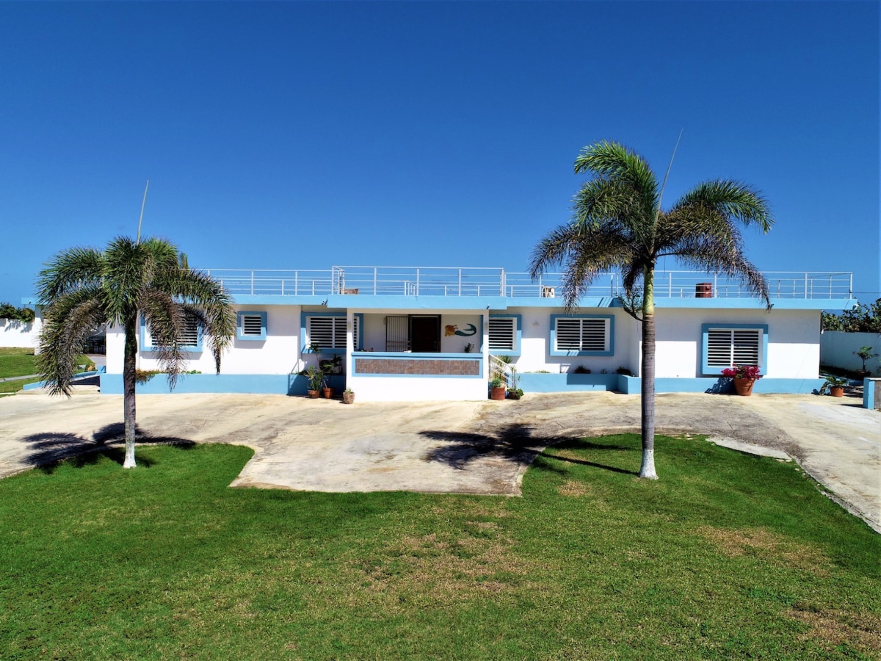 Catalina del Mar villa with palm trees